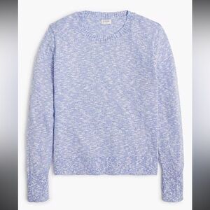 J.Crew Women's Blue and White Beach Sweater